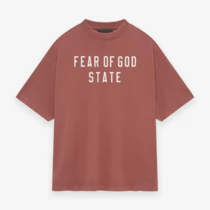 ESSENTIALS Heavy Crewneck Tee Crimson