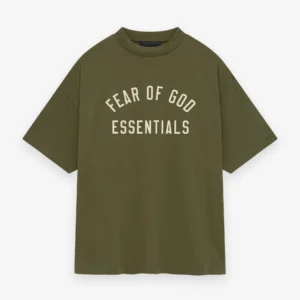 ESSENTIALS Jersey Crewneck Tee Dark Olive